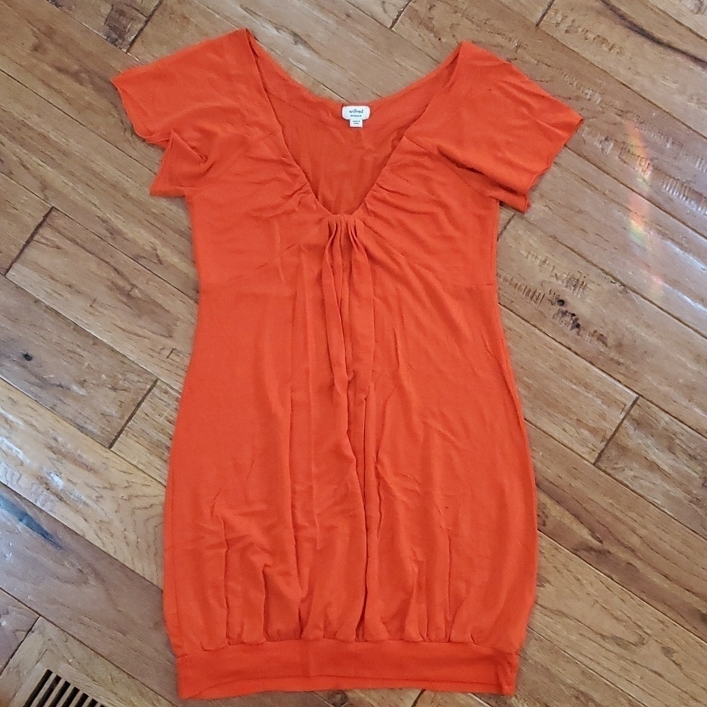 Wilfred Aritzia drape tunic flowy mini dress
